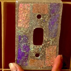 Fused Glass Art: single light switch cover